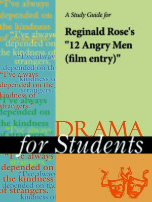 cover image of A Study Guide for Reginald Rose's "12 Angry Men (Film entry)"